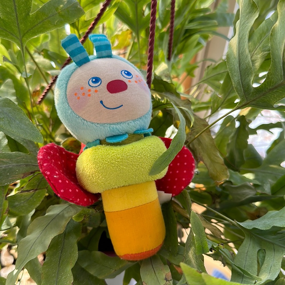 Haba butterfly/work soft fabric rattle
